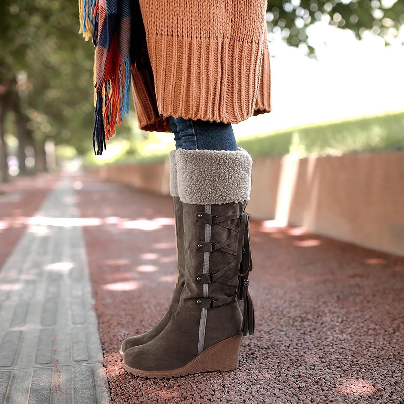 Women's winter boots extra wide calf 2025