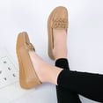 thumbnail image 1 of Cathalem Flip Flops High Women Slip On Women Comfort Walking Flat Loafers Casual Shoes Driving Loafers Wedge Wide Women Shoes Khaki 8.5, 1 of 5
