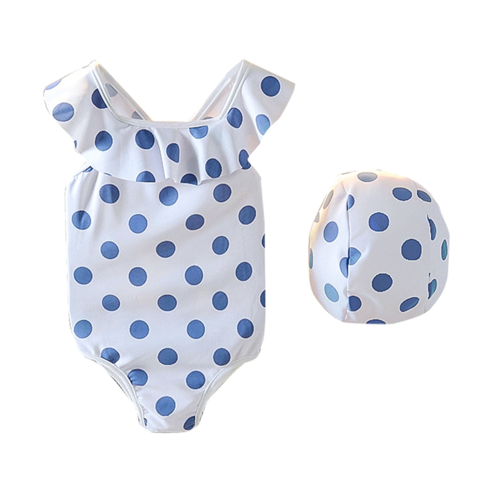 Cathalem Girls 1 Piece Bikini Girls Bikini Swimsuits 1Pieces Tankini Bathing Suits Set(Blue,80
