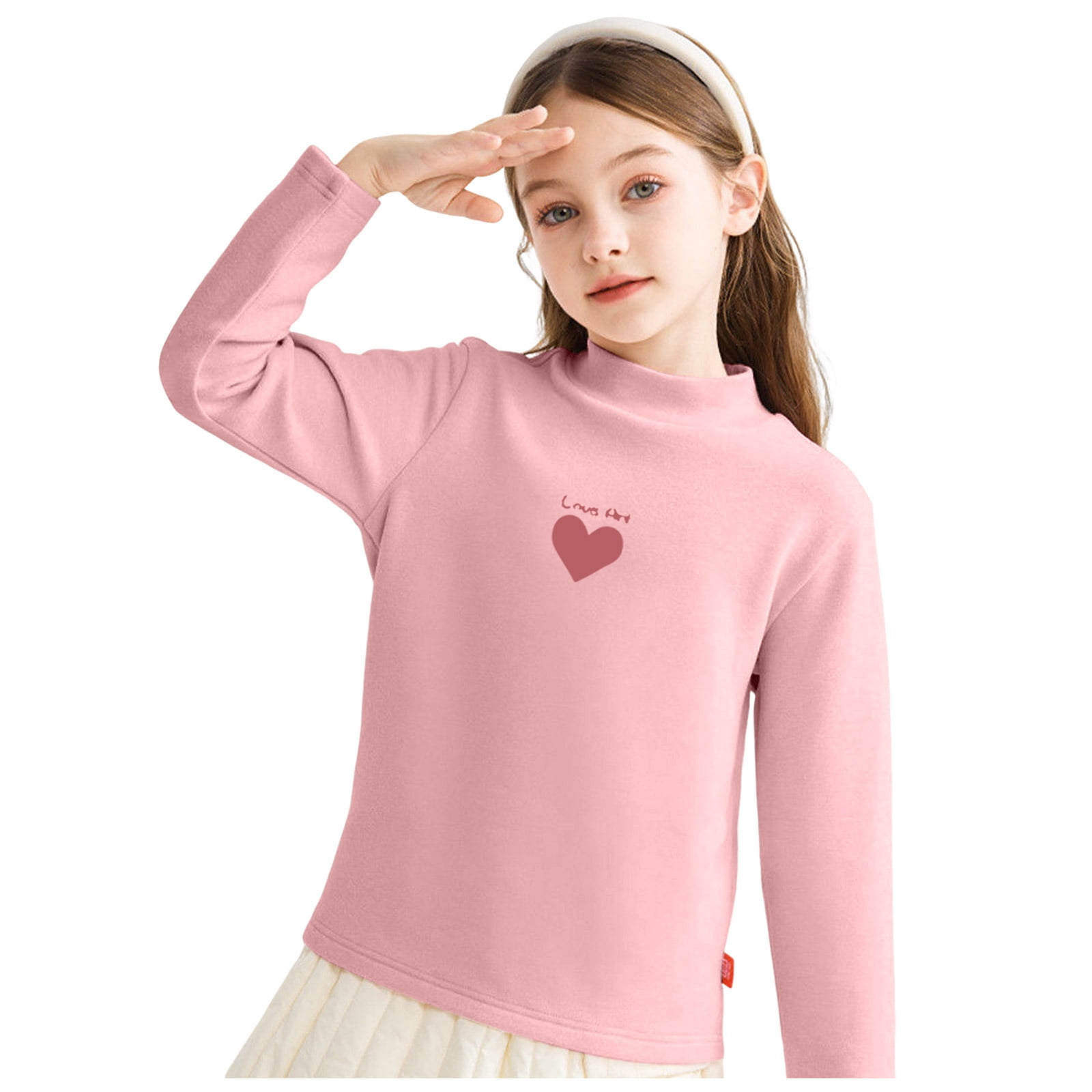 Cathalem Girls Long Sleeve Neck Athletic Shirts Lightweight Yoga Tops — free download