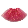 thumbnail image 1 of Cathalem Girls' Polka Dot Tutu Glitter Ballet Triple Layer Tulle Dance Skirt (Hot Pink,One Size), 1 of 3