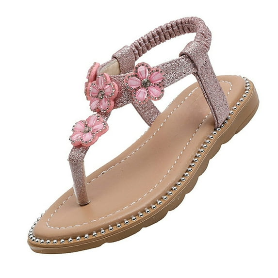 Cathalem Girls' Sandals Girls Sandals Toddler Girls Sandals Little Girls Kids Summer Princess Shoes Toddler Sandals (Pink,10.5)