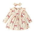 thumbnail image 1 of Cathalem Girls School Fall Dresses Girls Fall Autumn Winter Dress Casual Dress Keep Warm Dress (Pink,6-9 Months), 1 of 6