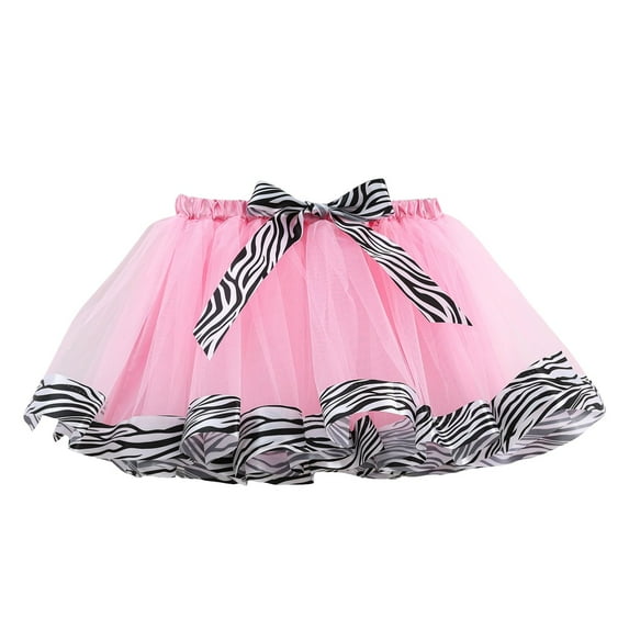Cathalem Girls Skirt Girls Layered Rainbow Tutu Skirt Dance Dress Ruffle Tiered Clubwear (Pink,9-11 Years)