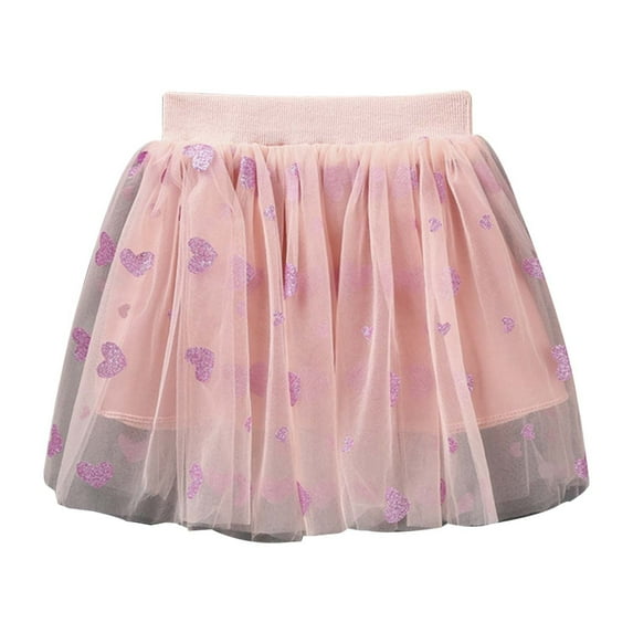 Cathalem Girls Skirt Girls Rainbow Flower Tulle Skirt Toddler Tutu Girls Clothes (Pink,3-4 Years)