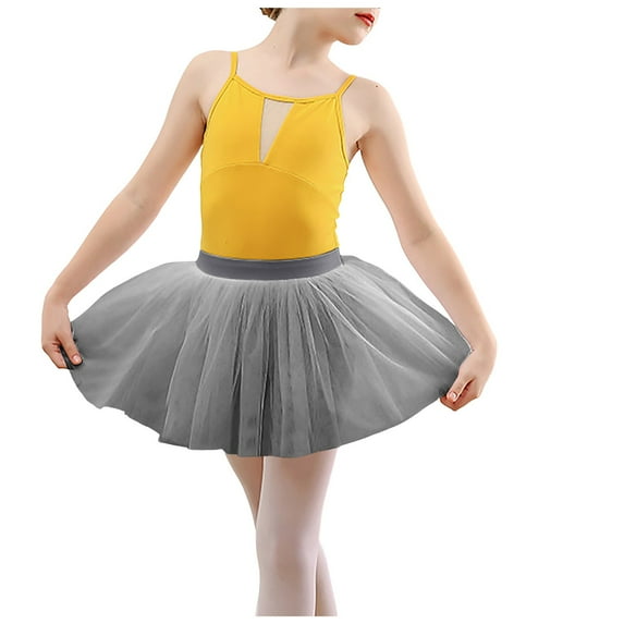 Cathalem Girls Skirts Girl Sparkly Metallic Mini Skirt Princess Teen Disco Dance Pleated Skirts (Grey,3-5 Yesrs)