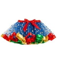 thumbnail image 1 of Cathalem Girls Skirts Princess Skirt for Girls Tutu Skirt Toddler Cute Party Dance Skirt Solid Color Net Yarn Sequins Star Tulle (Blue,M), 1 of 7