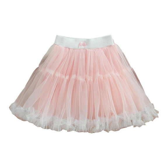 Cathalem Girls Skirts Toddler Girls Layered Tutu Skirt Sparkling Sequin Tulle Dance Skirts (Red,90)