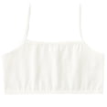 thumbnail image 1 of Cathalem Girls Sports Bra Cotton Girls Training Bra - Crop Cami Training Bras for Girls with Adjustable Straps (White,M), 1 of 4