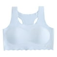 thumbnail image 1 of Cathalem Girls Sports Bra Girl Dance Bra - Seamless Wireless Elastic Bras with 2 Pair Adjustable Replace Straps (White,L), 1 of 4