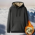 thumbnail image 1 of Cathalem Heavy Hooded Sweatshirt Men Men's Winter Jacket Casual Soft Warm Jacket Coat Pullover Sweatshirt Hoodie Men Sweatshirt Dark Gray 3X-Large, 1 of 5