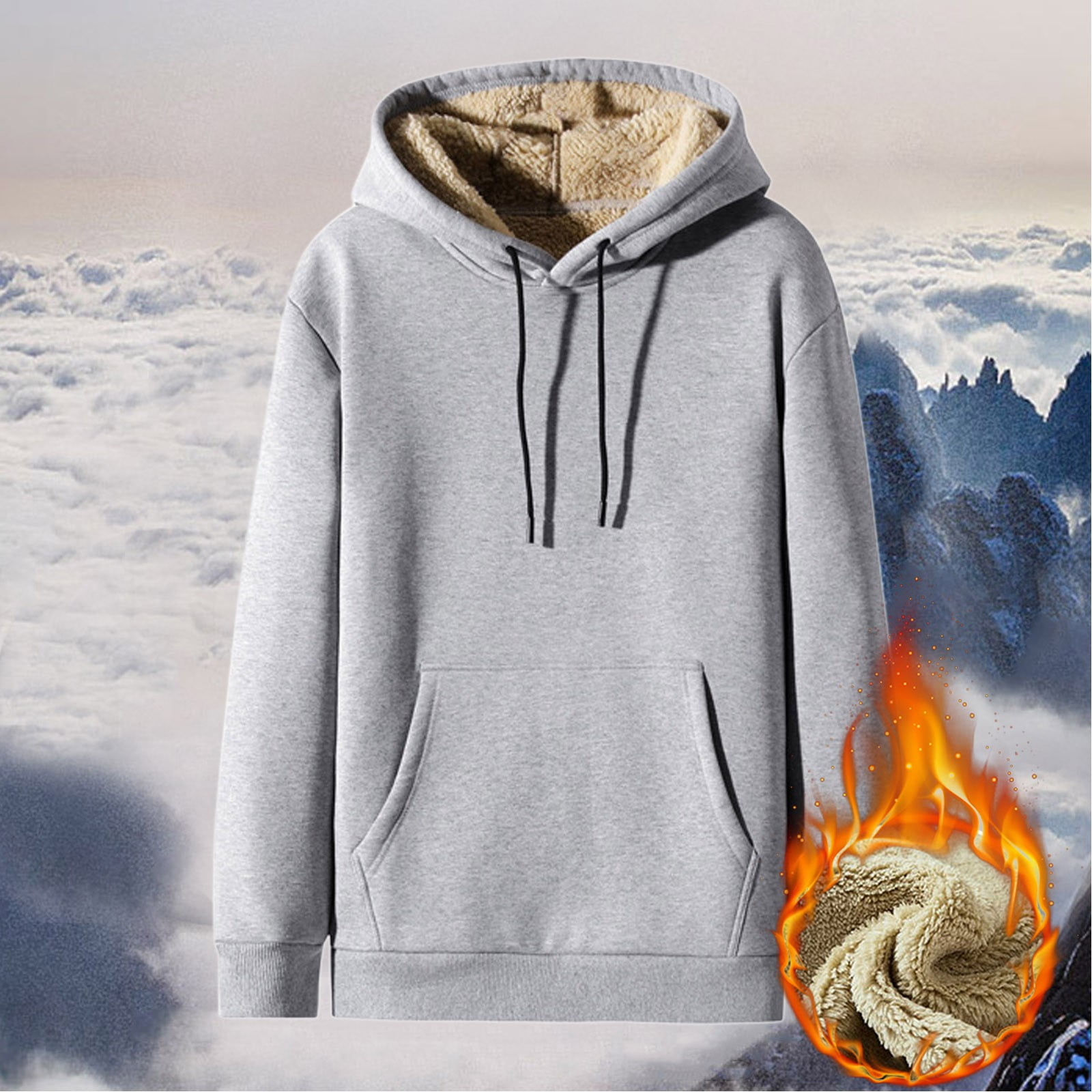 Cathalem Men Hoodies Hoodies for Men Full Zip Up Fleece Warm Jac 並行輸入品 Cathalem Heavy Hooded Sweatshirt Men Men\u0027s Winter Jacket Casual