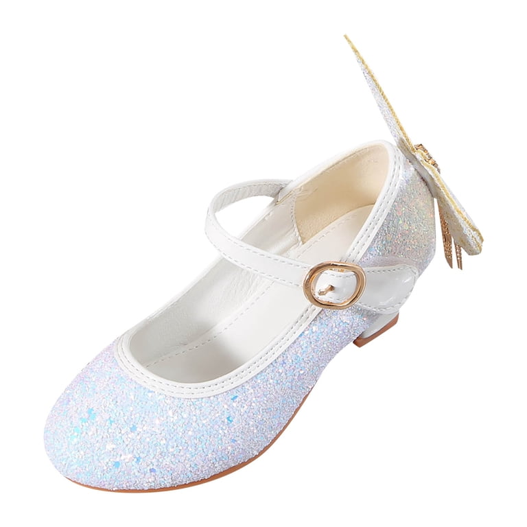 Cathalem High Heels for Girls Wedding Dress Shoes Glitter Party Flower Princess Low Heel Flat Shoes (White,35) - Walmart.com Cathalem High Heels for Girls Wedding Dress Shoes Glitter Party Flower Princess Low Heel Flat Shoes (White,35) - Walmart.com