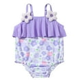 thumbnail image 1 of Cathalem Infant Swimsuit Girl Girls One Pieces Swimsuit Cute Swimwear Bathing Suits (Purple,6-12 Months), 1 of 9