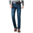 thumbnail image 1 of Cathalem Jeans for Men Streetwear Men's Casual Classic Slim Fit & Denim Jeans with Pocket(Blue,M), 1 of 5