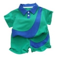thumbnail image 1 of Cathalem Kids Casual 2 Piece Set Boys T-shirt Crewneck T-shirts for Boys(Green,90), 1 of 4