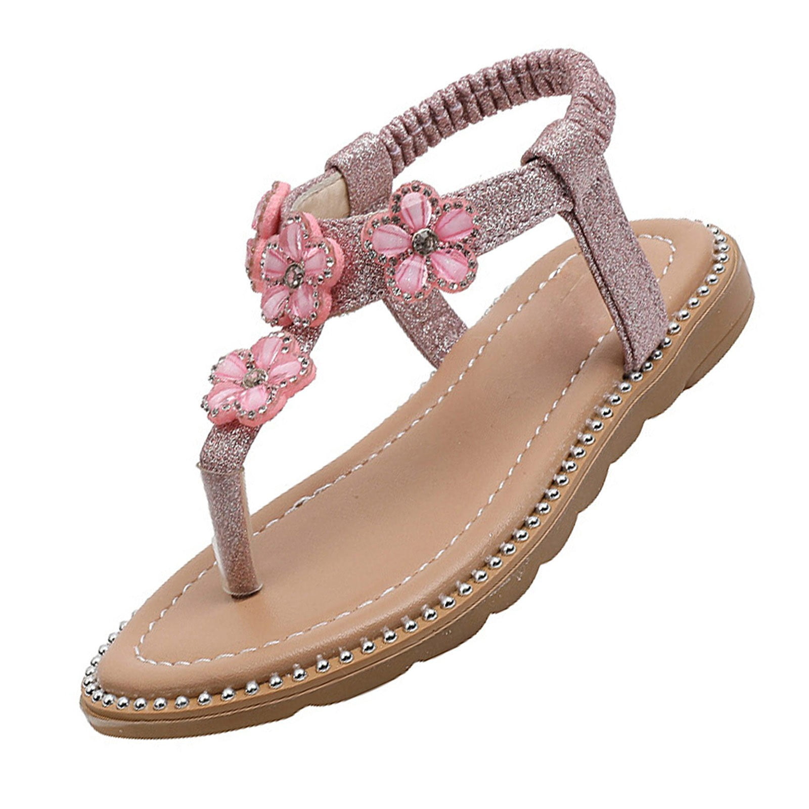 Adviicd Toddler Girl Sandals Toddler Girl Sandals - Flower Girl Dress Shoes Open Toe Little Kid Summer Flats Black 10 5 11 Years