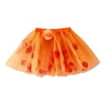 thumbnail image 1 of Cathalem Kids Skirt Princess Skirt for Girls Tutu Skirt Toddler Cute Party Dance Skirt Solid Color Net Yarn Sequins Star Tulle (Orange,One Size), 1 of 6