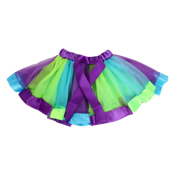 Cathalem Kids Skirt Tutu Skirt Dress up for Girls Purple Polka Dot Tulle Skirt for Birthday Party, Spring Easter Costume Princess Party, Ballet Dance (Blue,8)