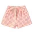 thumbnail image 1 of Cathalem Kids Toddler Boys Girls Gingham/Seersucker Shorts Elastic Waist Plaid/Striped Elastic Waist Shorts Pants Bottoms Pink 7-8 Years, 1 of 7