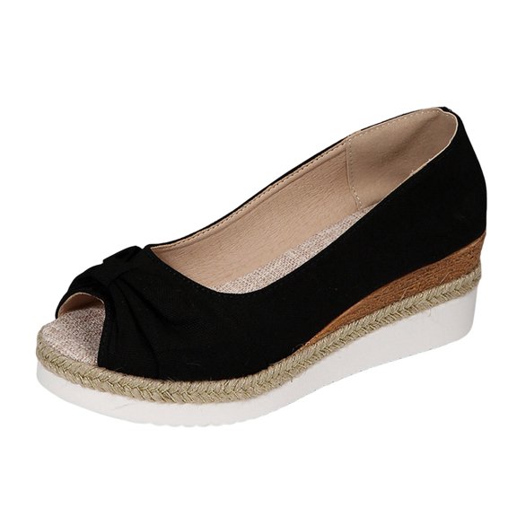 Cathalem Ladies Summer Slides Womens Slip On Flip Flops Summer Flat Sandals(Black,41)