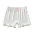 thumbnail image 1 of Cathalem Little Girls Shorts Fashion Summer Shorts Teen Girls Bike Shorts Dance Shorts for Play (White,4-5 Years), 1 of 4