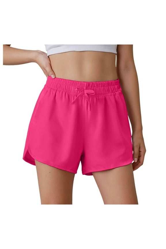 Little Girls Shorts Girls and Youths Athletic Shorts Basketball Shorts Kids Active Sports Shorts Gym Shorts (Red,12-13 Years)
