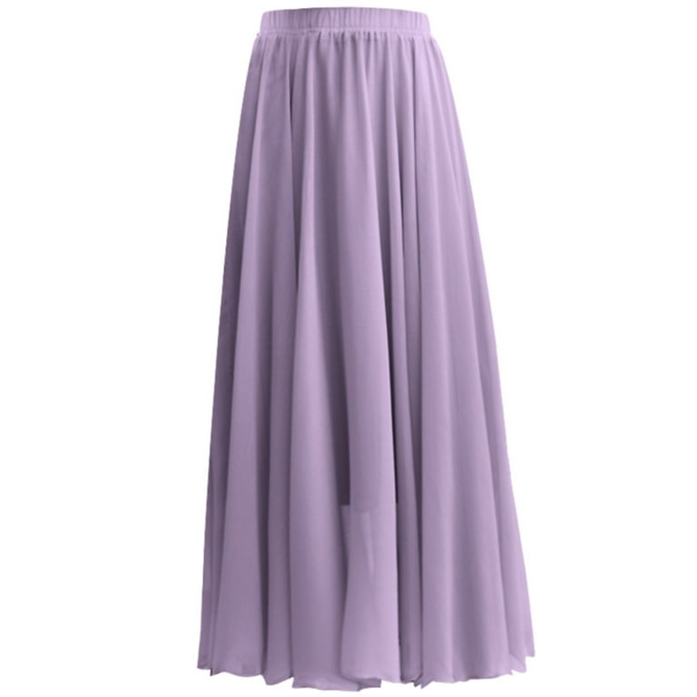 Cathalem Women's Skirts Long Women's Elastic Waist Maxi Skirt