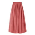 thumbnail image 1 of Cathalem Long Skirts Women's Pleated A-Line High Waist Swing Flare Midi Skirt (Pink,90), 1 of 4