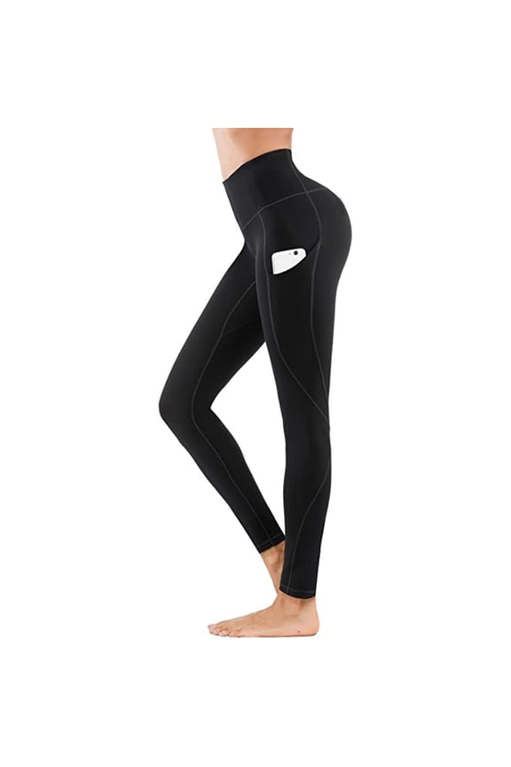 Loose Yoga Pants for Women with Pockets Workout Yoga Sports Leggings Cotton Yoga Pants with Pockets for Women plus Size Pants Black X-Large