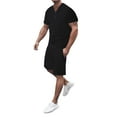 thumbnail image 1 of Cathalem Men 2 Piece Short Sets Outfits Mens Short Sets 2 Piece Outfits Tracksuits Short Sleeve Shirt and Shorts Sets(Black,XXL), 1 of 5