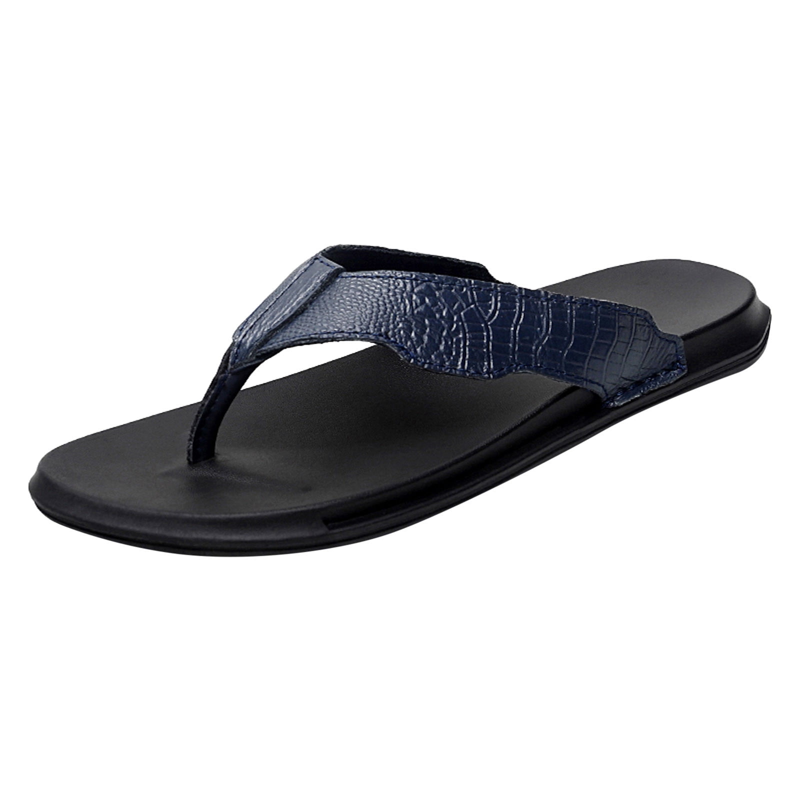 Grey White Men's Closed Toe Beach Slide Sandals