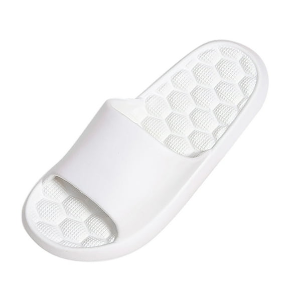 Cathalem Men's Beach Shoes Shower Shoes,Mens Shower Slippers, Slides Sandals Pool Slides House Slippers Indoor Bathroom Shoes(White,44)