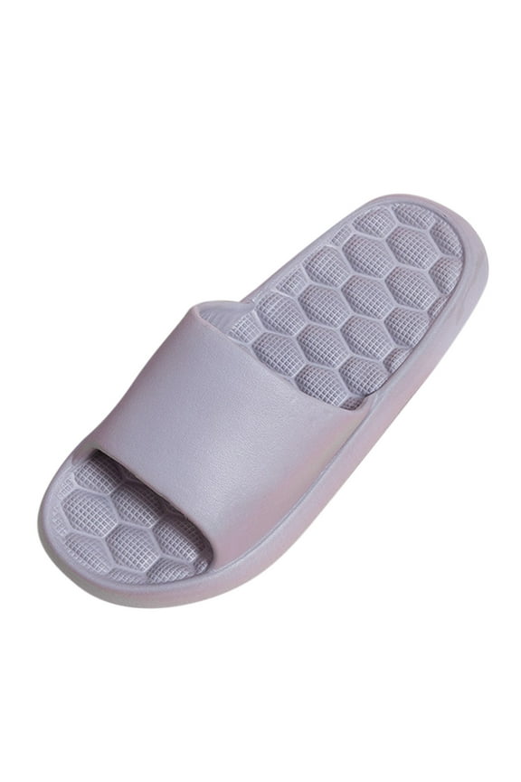 Men's Slides Beach Slides for Men Cloud Slippers Adult Beach Sandals(Gray,42)