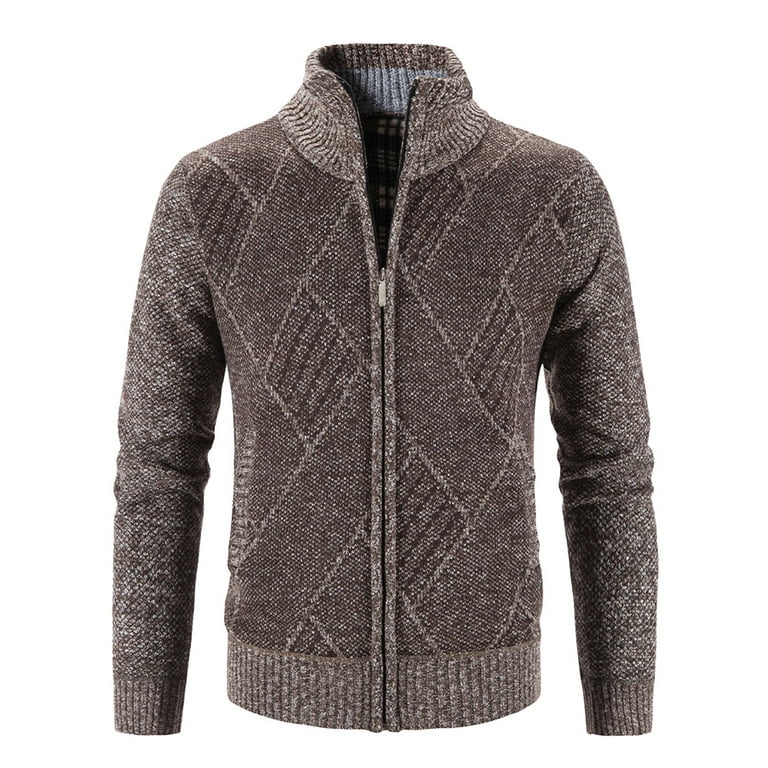 Cathalem Men s Sweaters Mens Button Down Knitted Cardigan Sweaters Long Sleeve Stripe Polo Shirts Mens Black Sweaters Fashion Walmart