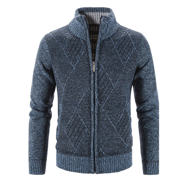 Casual Stripe Stitching Stand Collar Knitting Sweater Casual Stripe Stitching Stand Collar Knitting Sweater