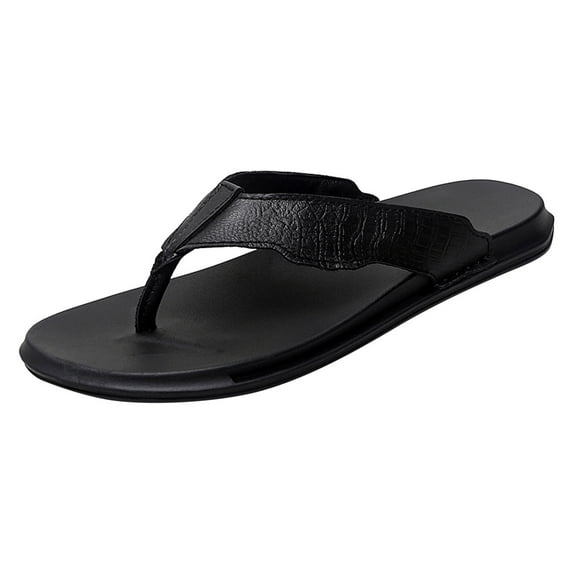 Cathalem Mens Comfortable Sandals Mens Flip Flops Comfort Casual Thong Sandals Outdoor(Black,40)