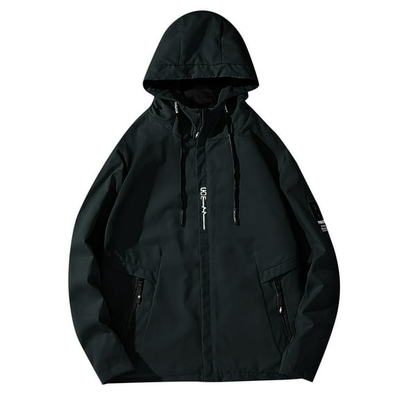 Cathalem Mens Jacket Winter Workwear Men's Sherpa-Lined Duck Jacket (Black,M)