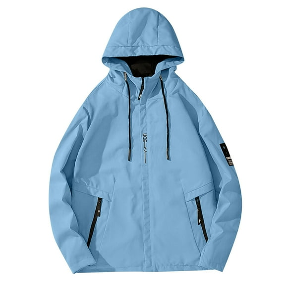 Cathalem Mens Jacket Winter Workwear Men's Sherpa-Lined Duck Jacket (Blue,XXXXXL)