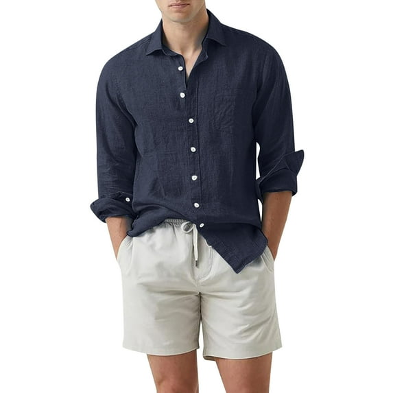 Cathalem Mens Shirts Casual Stylish Summer Men's Shirt Long Sleeve Casual Button Down Shirts Regular Fit Dress Shirts(Pink,XXXL)