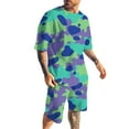 thumbnail image 1 of Cathalem Mens Summer Short Sets 2 Piece Outfits Mens Shirts and Shorts Set Shirts for Men Beach Outfits Sets(Green,XXXXXL), 1 of 4