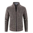 thumbnail image 1 of Cathalem Mens Sweaters,Men's Cardigan Sweaters Full Zip Up Stand Collar Slim Fit Casual Knitted Sweater with 2 Front Pockets,Mens White Cardigan Sweaters with Buttons, 1 of 5