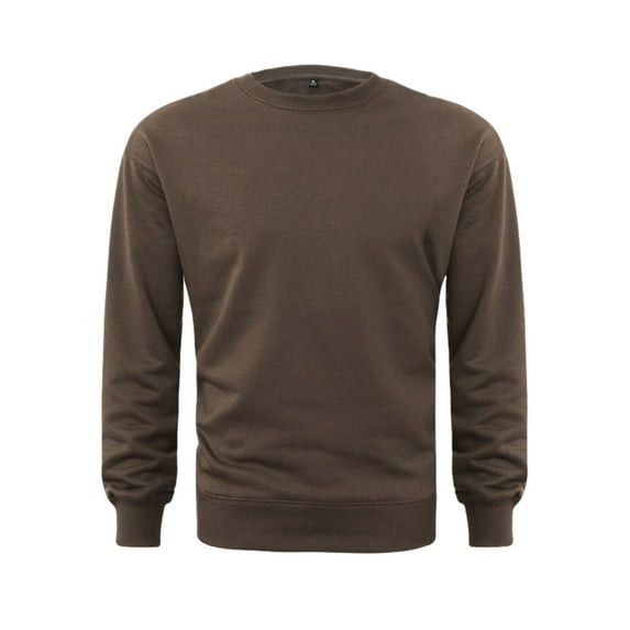 Cathalem Mens Sweatshirts Crewneck Heavy Blend Sweatshirt for Men and Women Long Sleeve (Brown,XXL)
