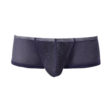Moisture Wicking Underwear Hello Men's Ice Silk Mesh Boxer Briefs - 4-Pack Breathable Underwear With Moisture-Wicking Ice Silk Mesh Underwear