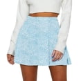 thumbnail image 1 of Cathalem Mini Skirts for Women Plus Size Mini Skirts for Women Trendy High Waisted Skirt Casual Workout Skirt for Girls(Blue,XL), 1 of 5