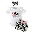thumbnail image 1 of Cathalem Newborn Infant Baby Girls Summer Outfit (White,18M), 1 of 5