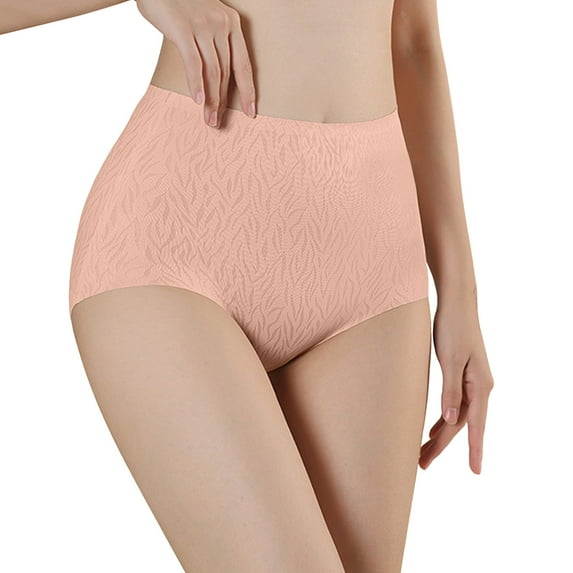 Cathalem Panties for Women High Waist No Show Women's Underwear High Waisted Full Coverage Ladies Panties(Pink,M)