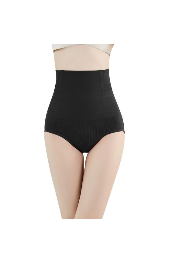 Panties for Women High Waist Thong Womens Underwear Bikini, Barely There Invisible Look Bikini Panties(Black,L)