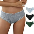thumbnail image 1 of Cathalem Panties for Women High Waist Women Underwear Breathable Hipster Panties Stretch Bikini Briefs(Black,L), 1 of 4