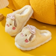 Cathalem Platform Slippers for Women Womens Couples Cotton Slippers Autumn Winter Home Warm Shoes Plus Slippers Women Fuzzy Yellow 8